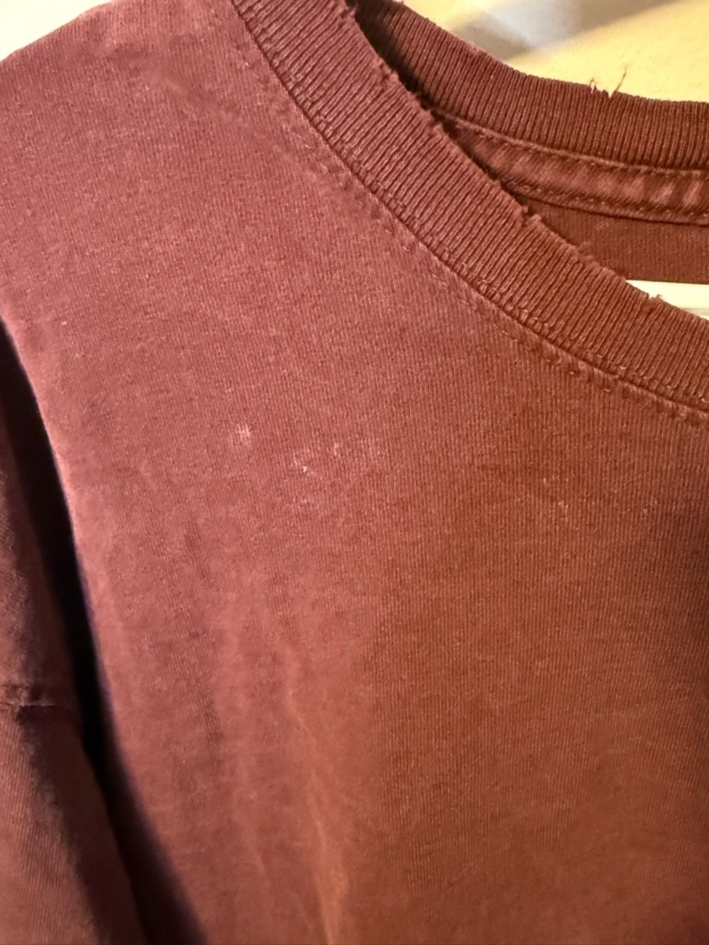 Carhartt Long Sleeve Pocket Tee - Burgundy - Picture 5 of 8